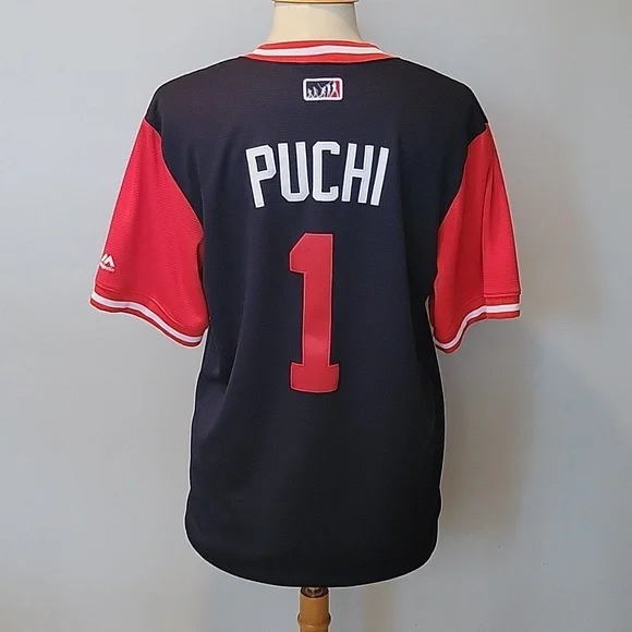 Atlanta Braves Ozzie Albies "Puchi" Majestic Jersey 2018 SZ M - Picture 4 of 8